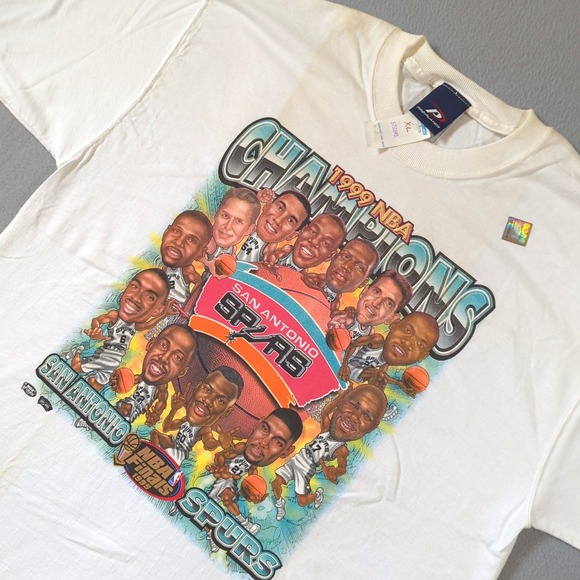 Vintage Pro Player San Antonio Spurs 1999 NBA Champions T-Shirt Mens XL NWT